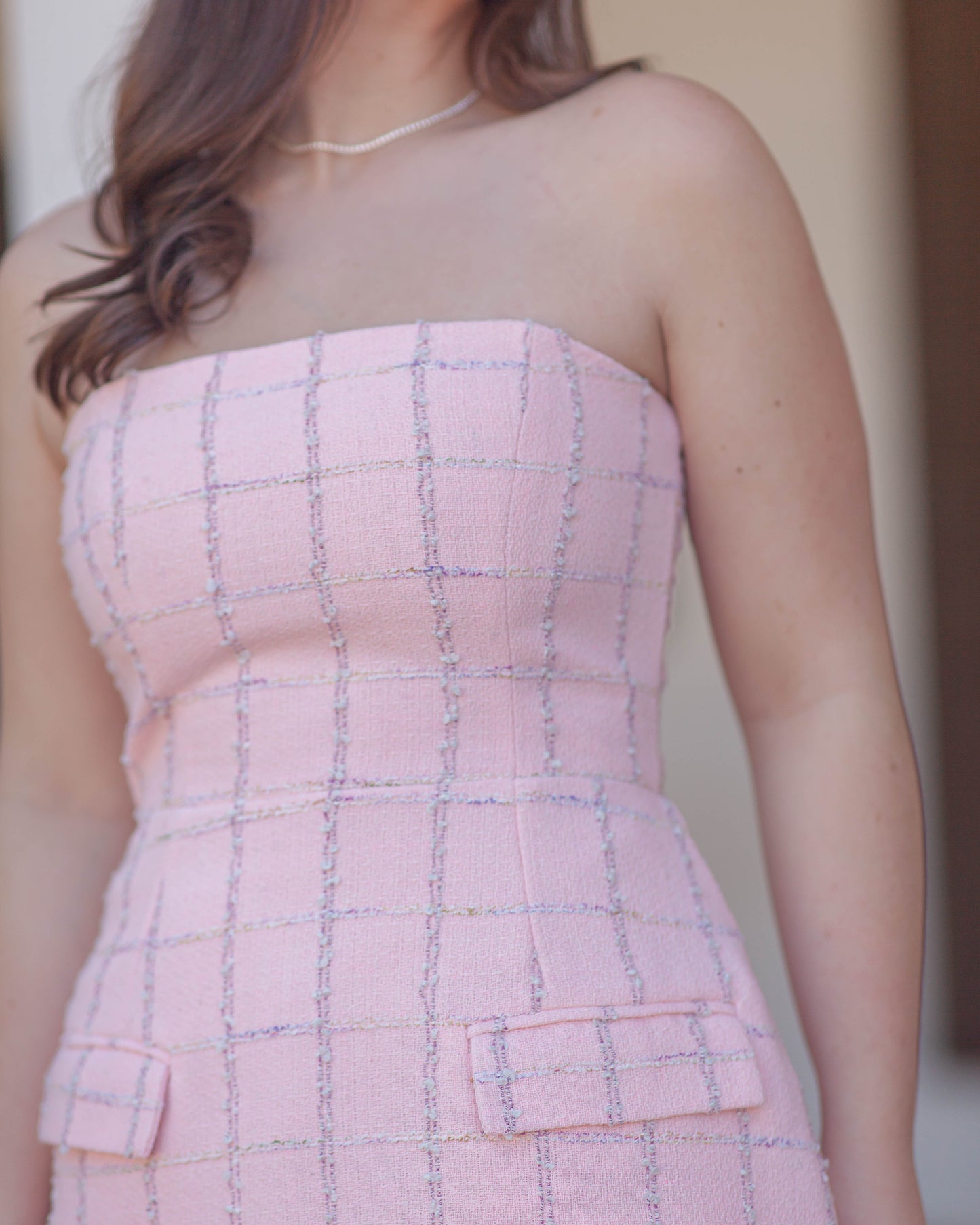 Bethany Strapless Romper-Mochi Pink