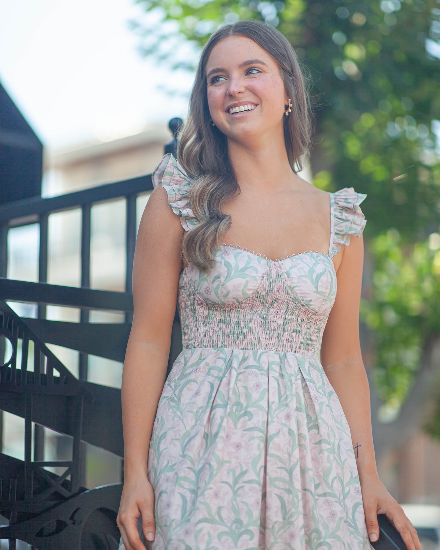 Miranda Corset Midi Dress-Pink