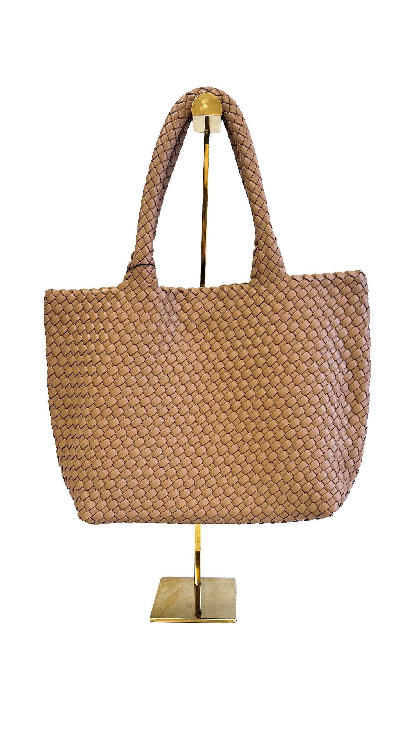 Woven Tote Bag-Taupe
