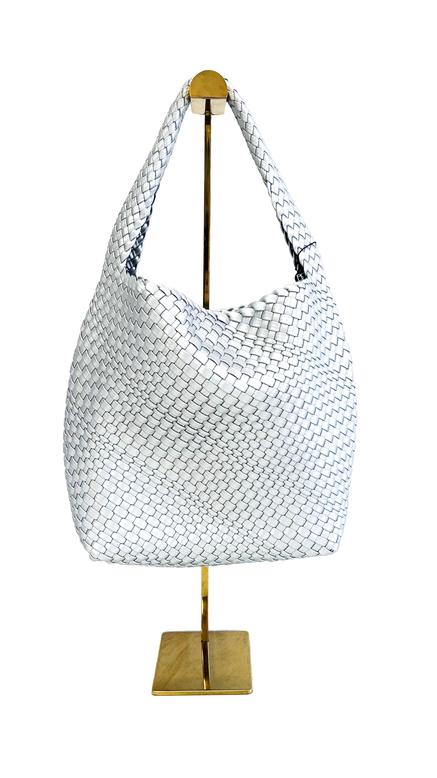 Woven Purse-Silver