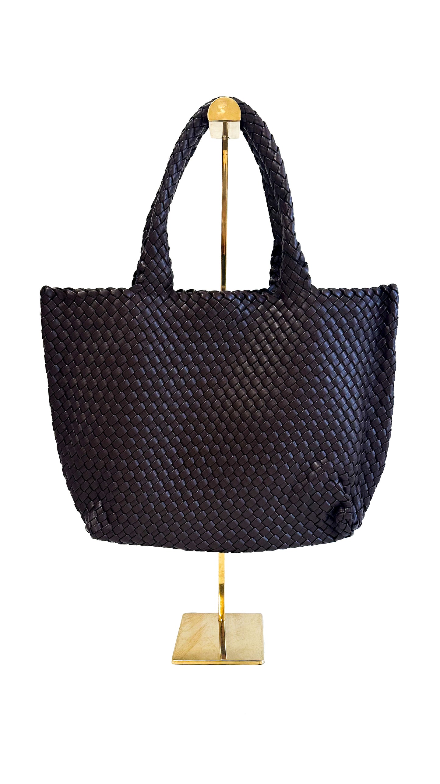 Woven Tote Bag-Brown
