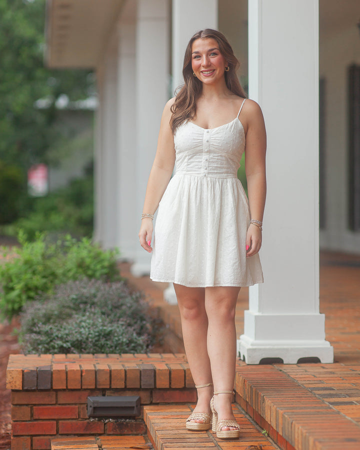 Barbara Mini Dress-Gardenia