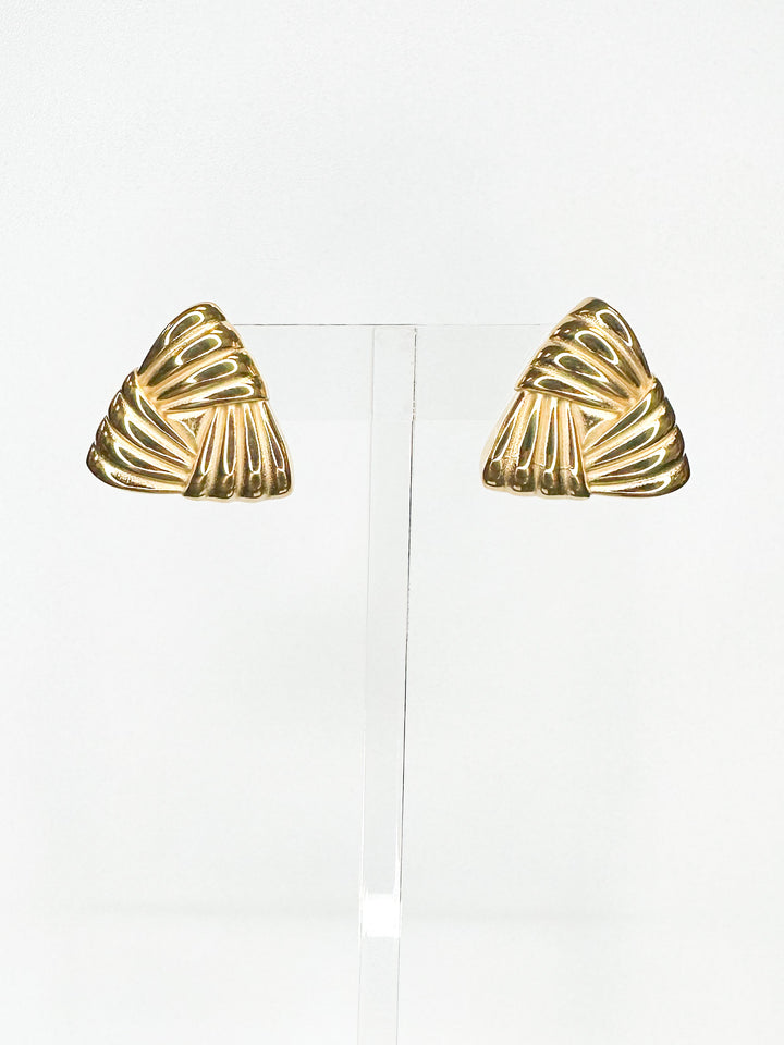 Bracha Abysee Triangle Studs-Gold