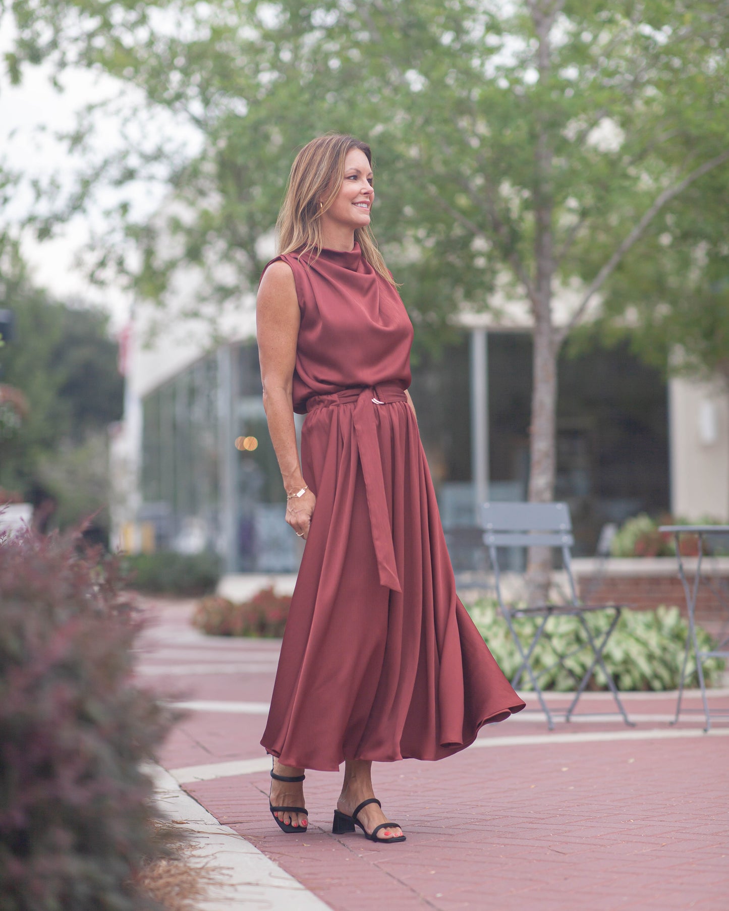 Beckette Micro Plisse Skirt-Sienna