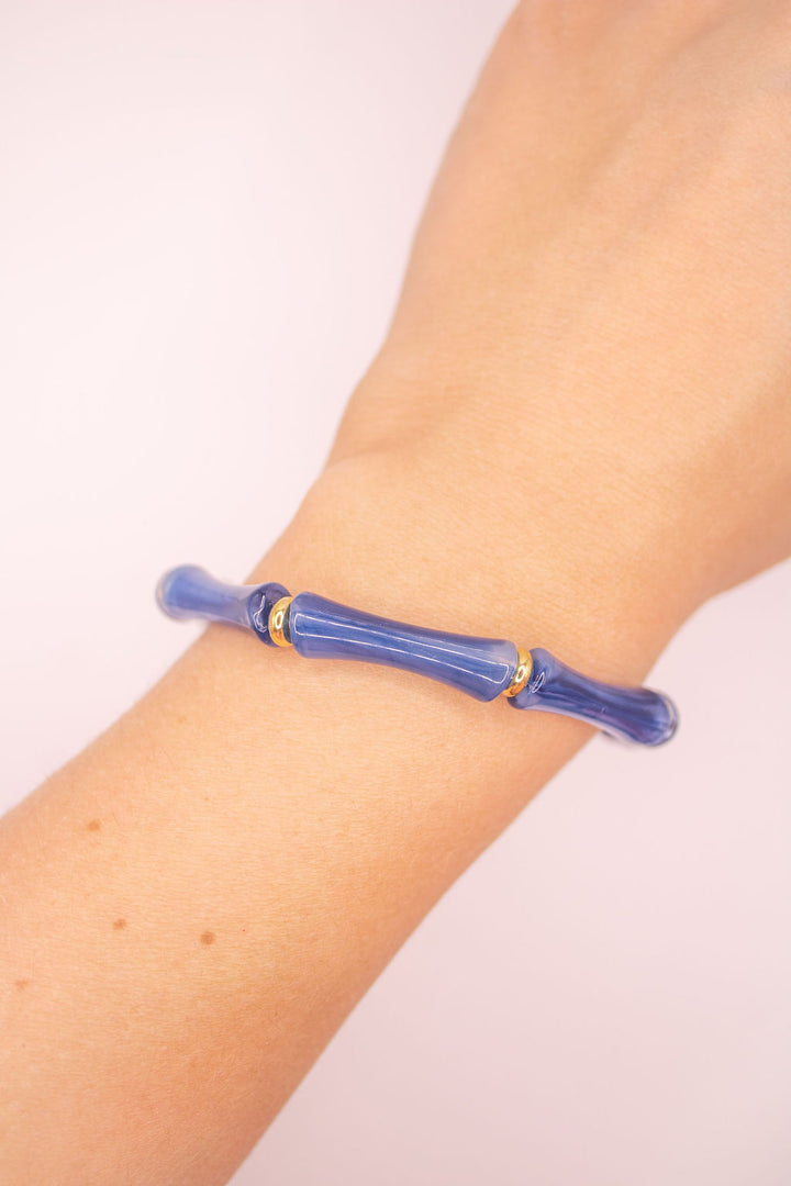 Zola Bamboo Bracelet-Blue