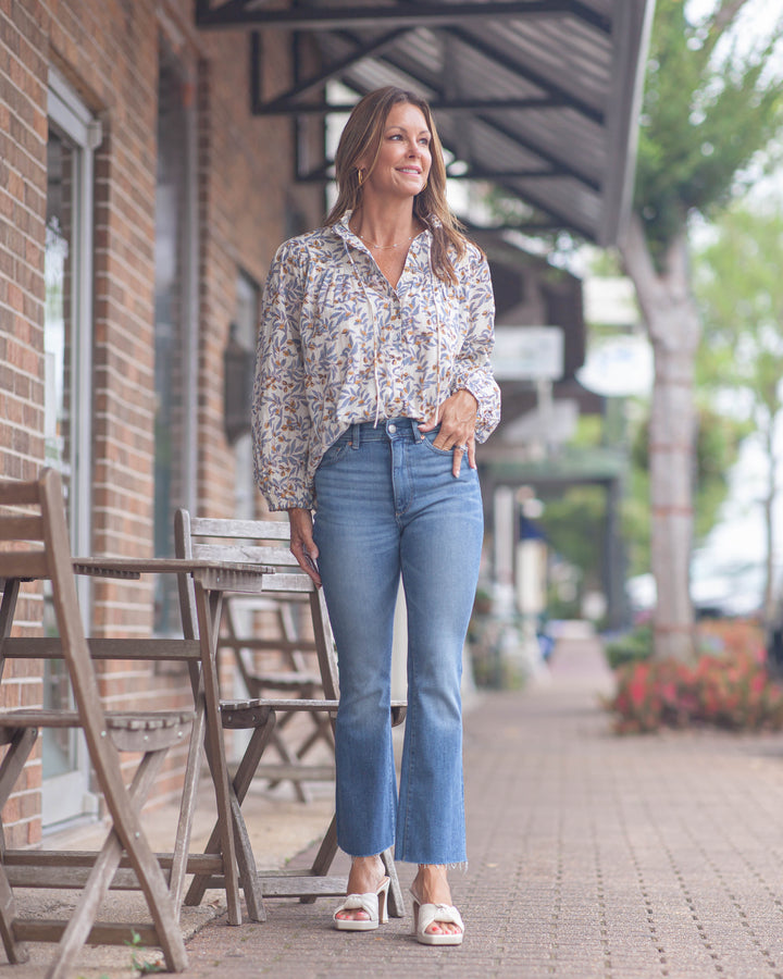 Olive Blouse-Gilded Branch