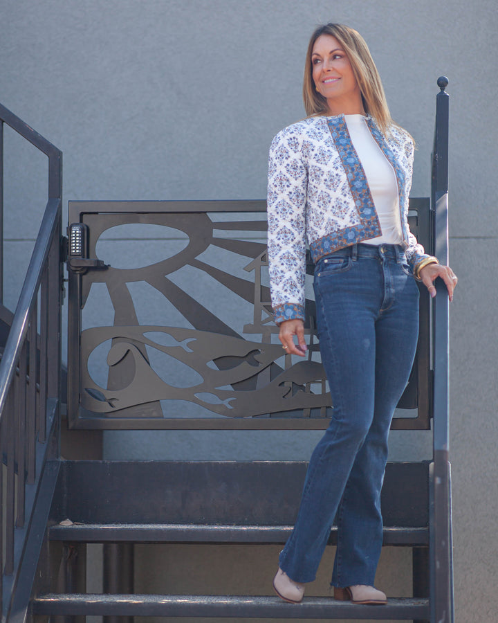 Giselle Quilted Jacket-Sandstone