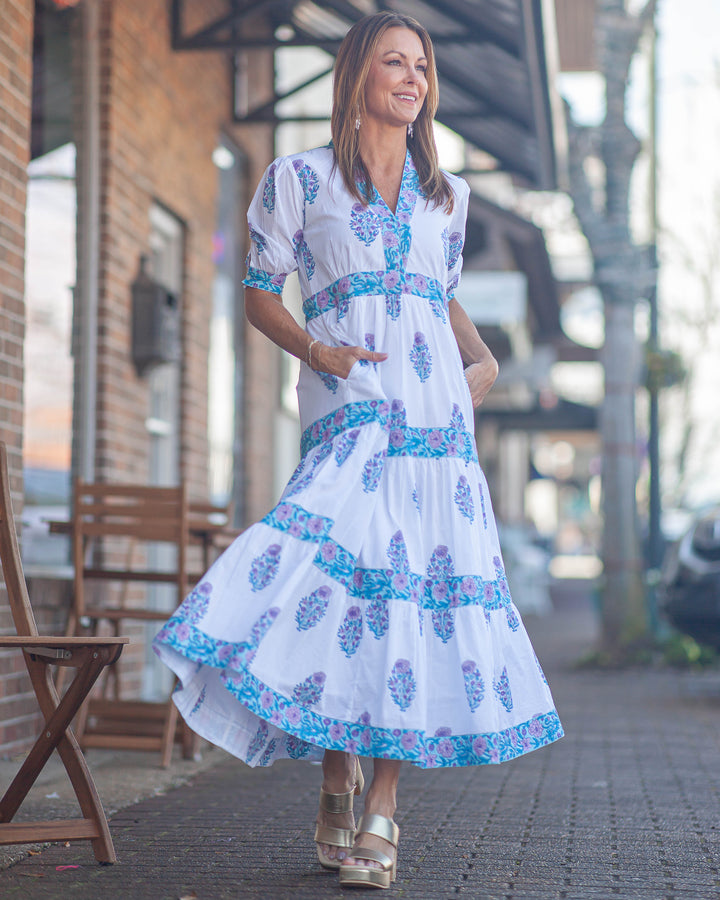 Hazel Midi Dress-Violet Rose