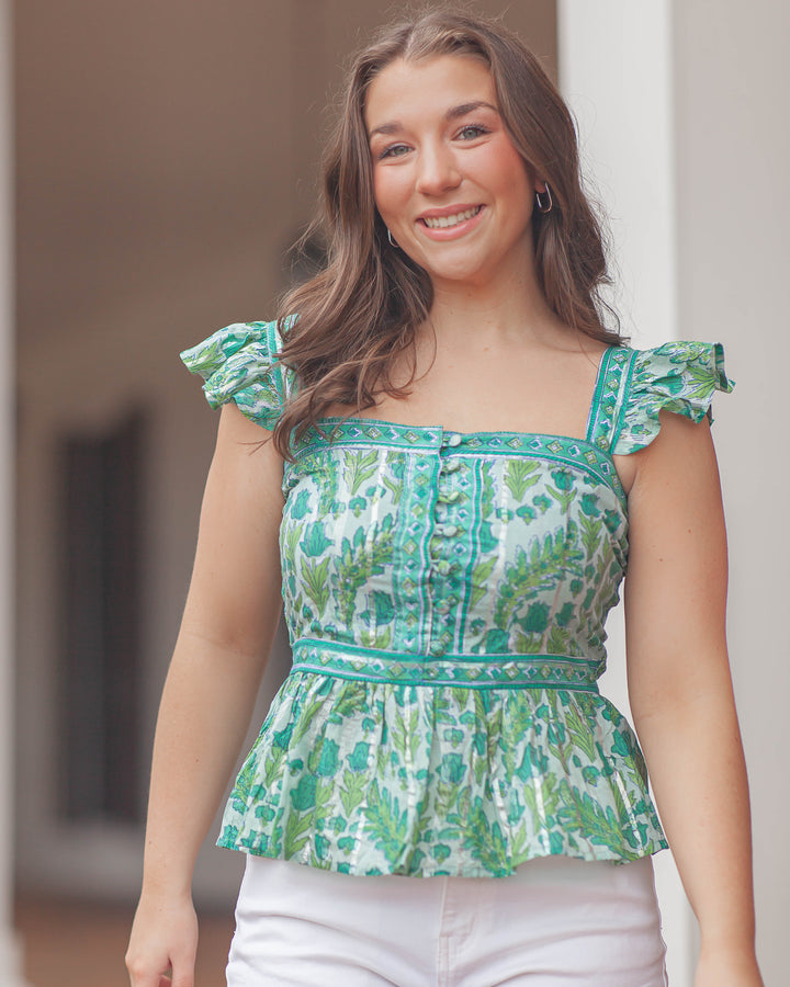 Zola Blouse-Misty Garden