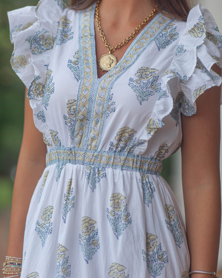 Kira Midi Dress-Lemongrass