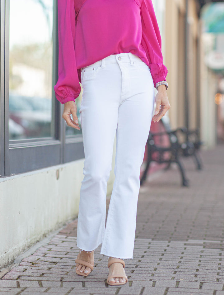 Bridget Boot Cut Jeans-White
