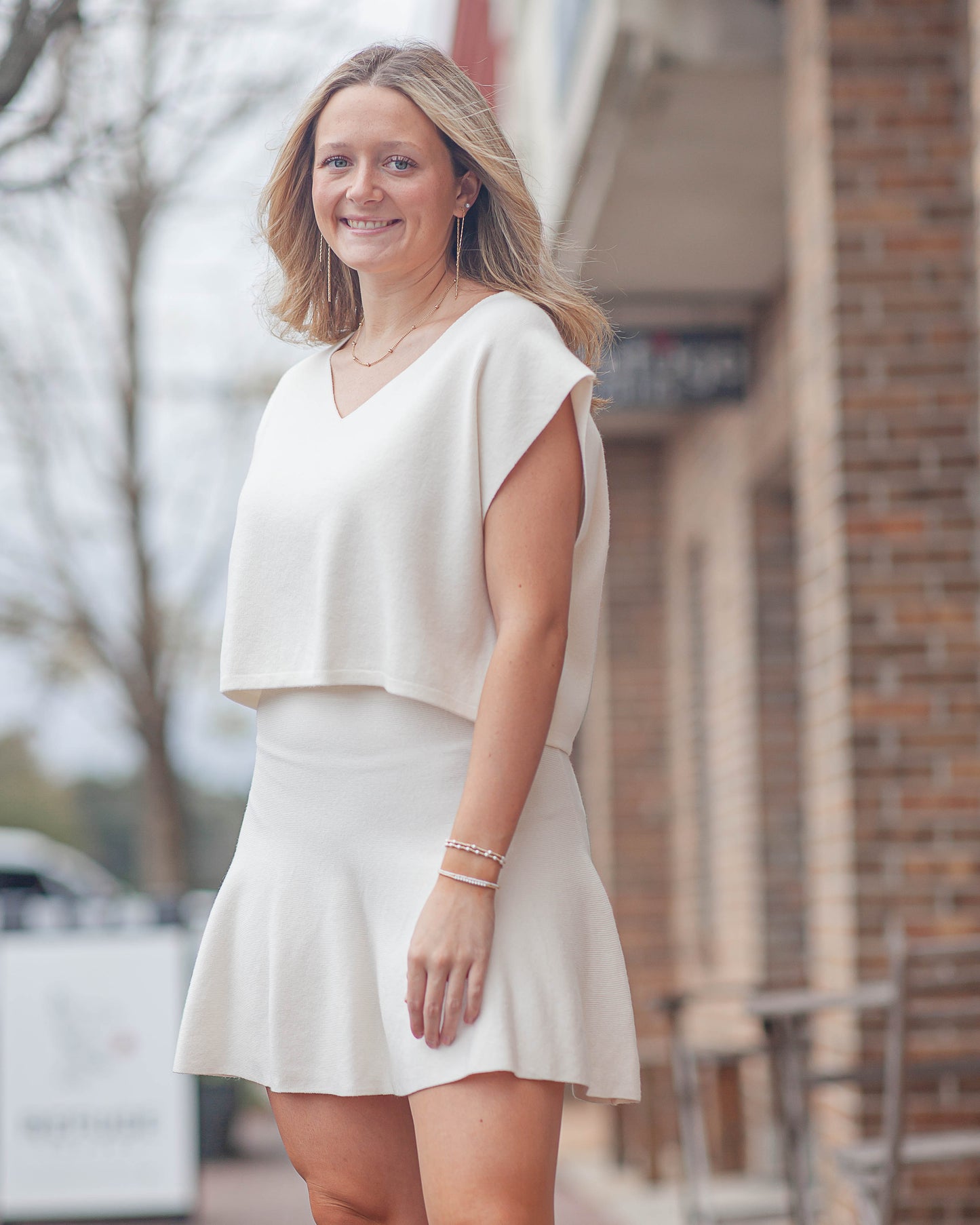 Ava Flared Mini Skirt-Ivoy