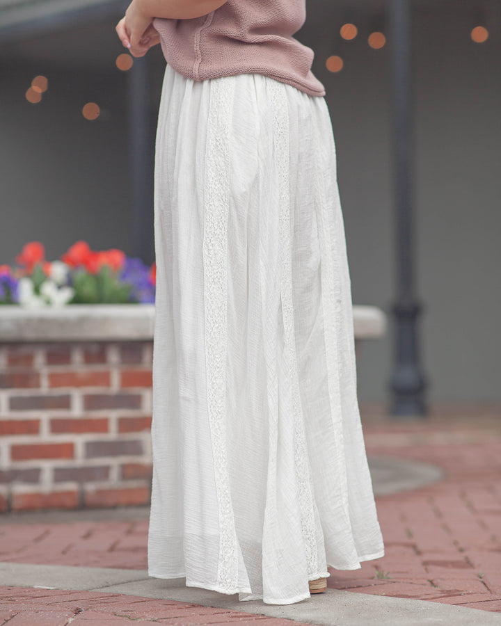 Abby Maxi Skirt-White
