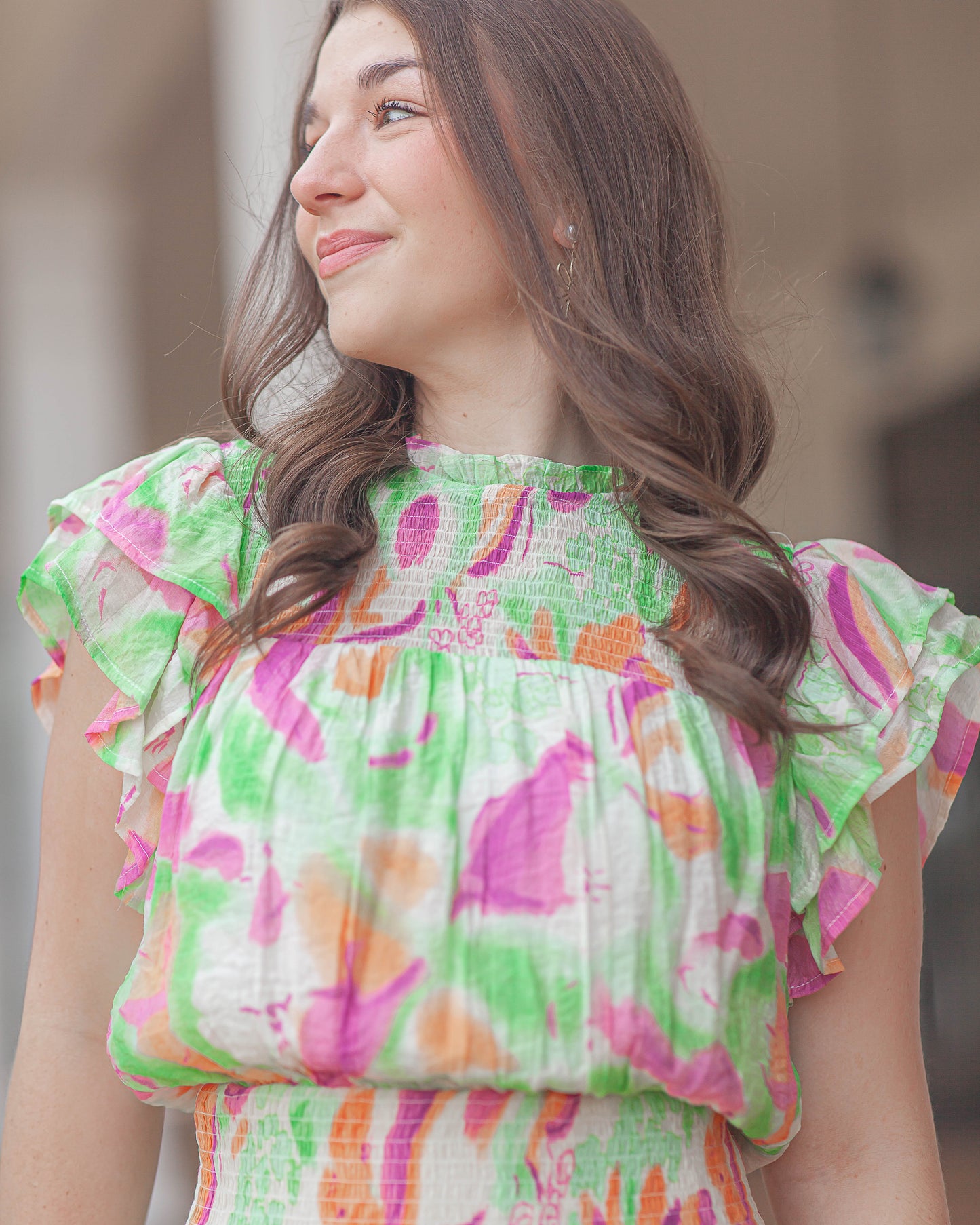 Molly Floral Mini Dress-Orchid