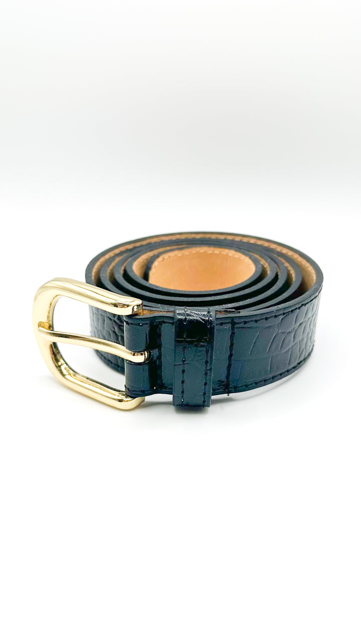 Leather Belt-Noir
