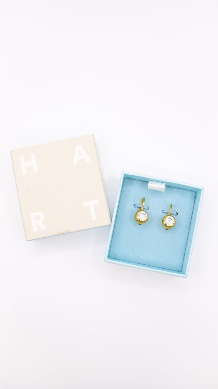 HART Bezel Drop Earrings