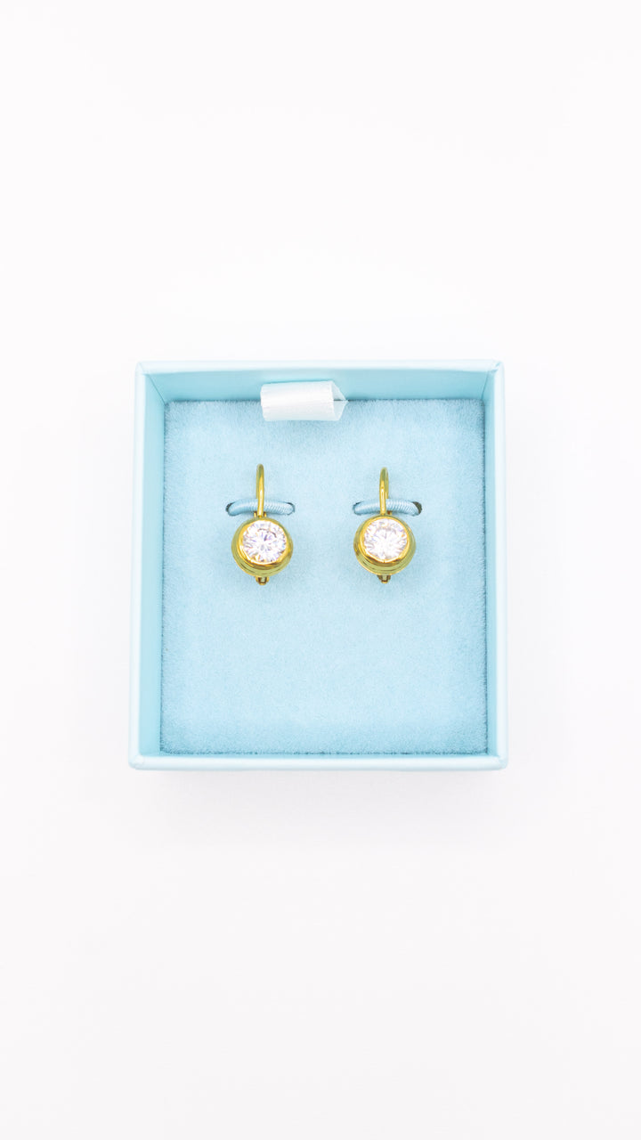 HART Bezel Drop Earrings