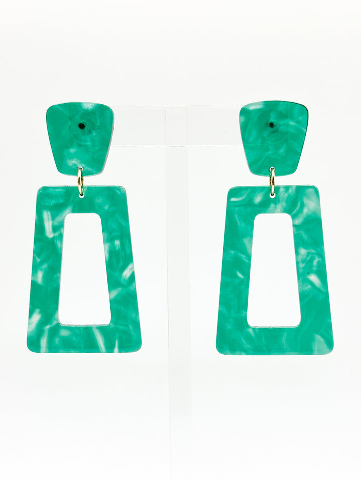 Kennedy Earrings-Forest Green