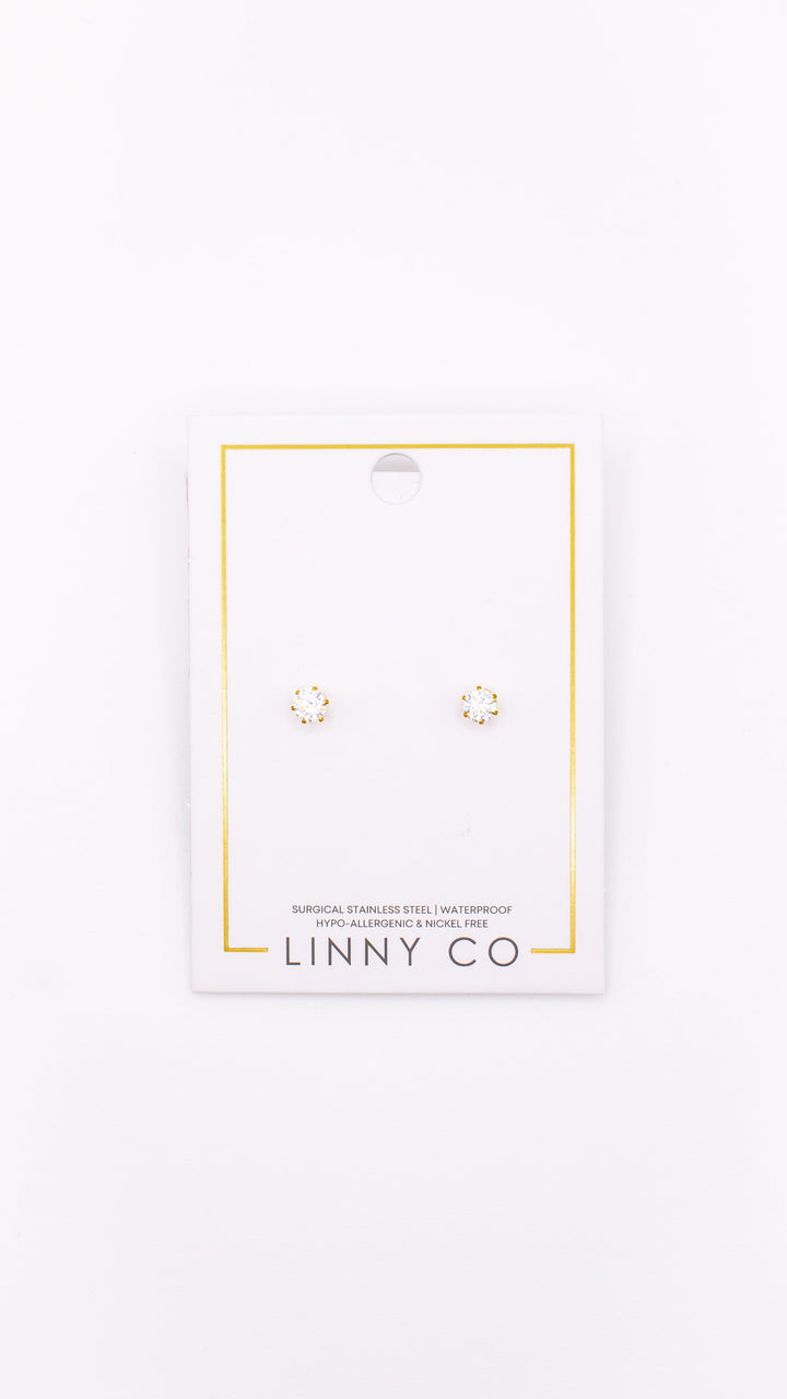 Helen Stud Earrings-Gold