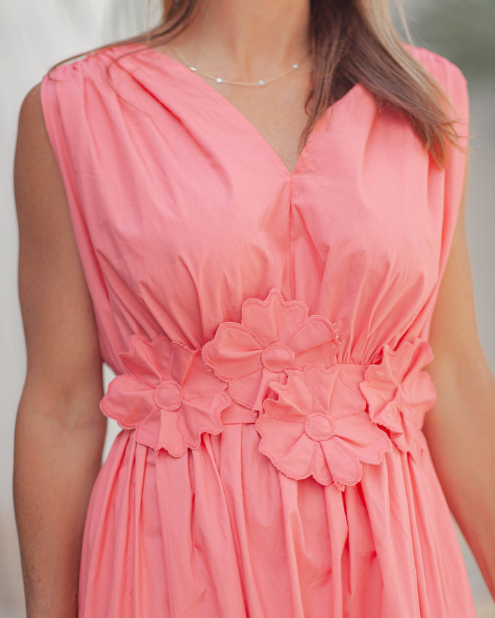 Ilona Midi Dress-Coral