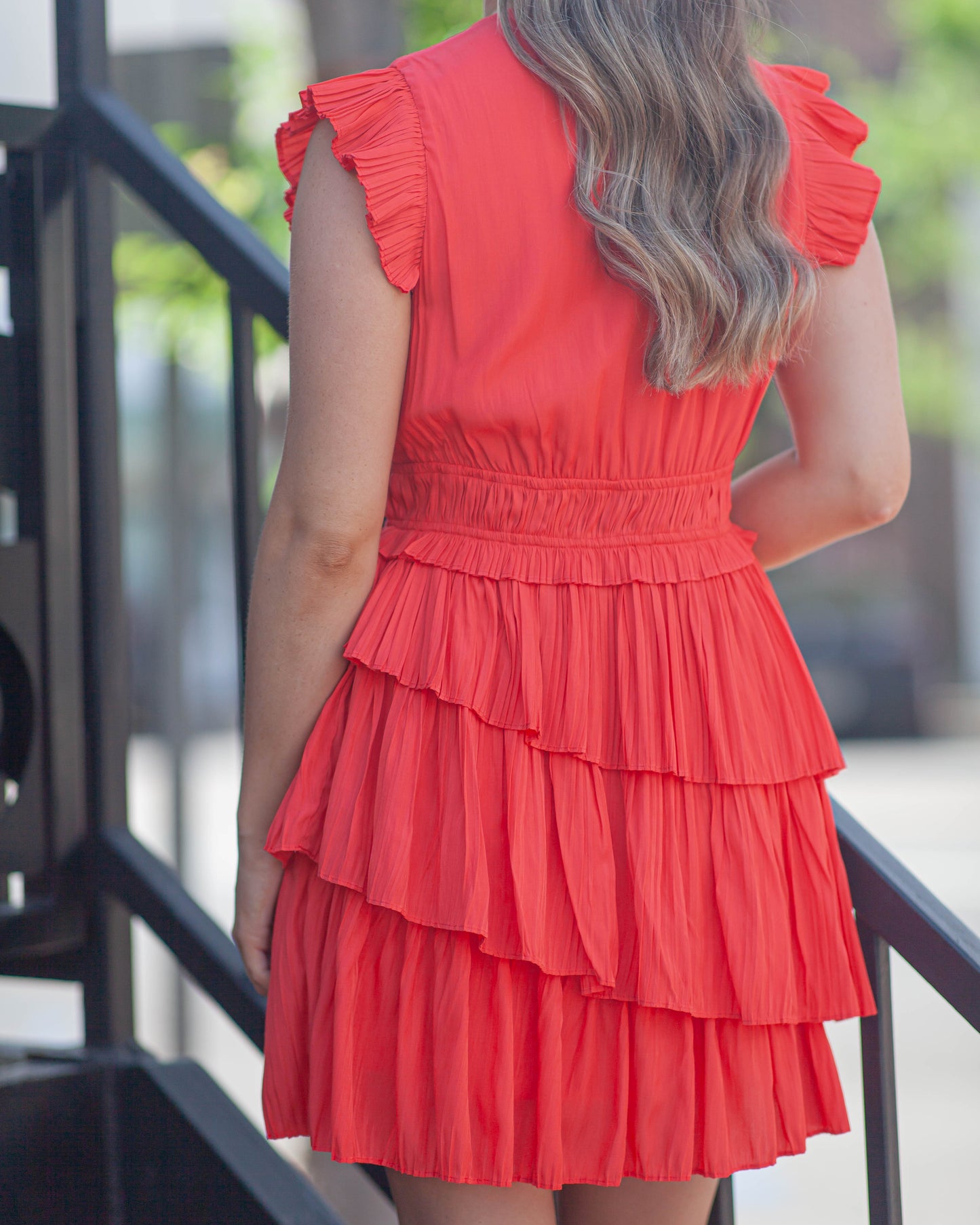 Alice Asymmetrical Dress-Red