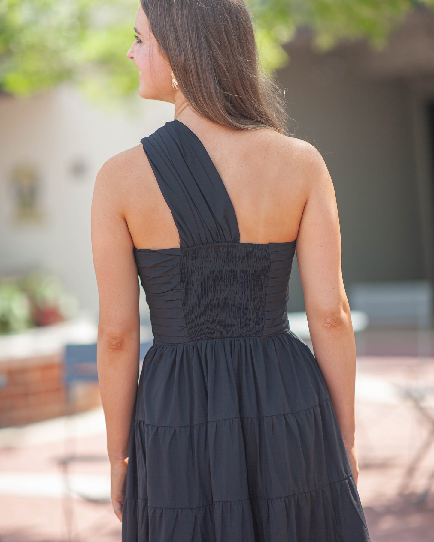 Christy Poplin Dress-Black