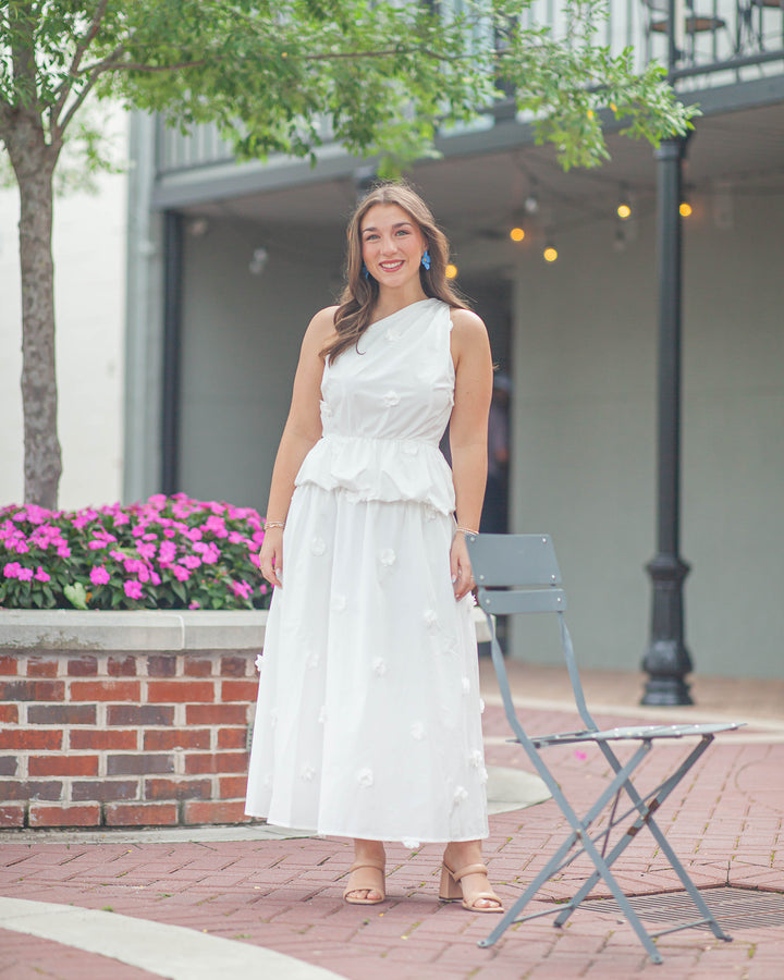 Milani Drop Waist Skirt-White