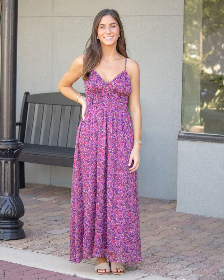 Bindi Smocked Maxi Dress-Floral