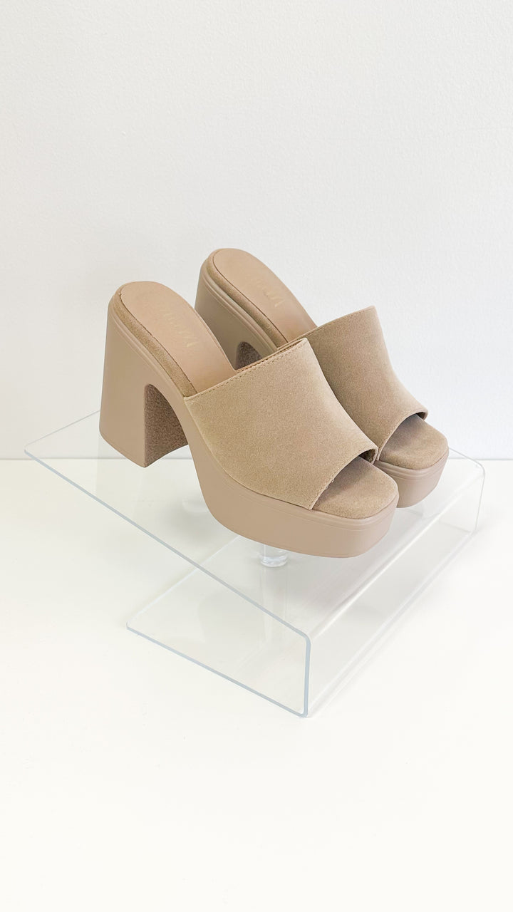 Sienne Platform Heels-Sandstone
