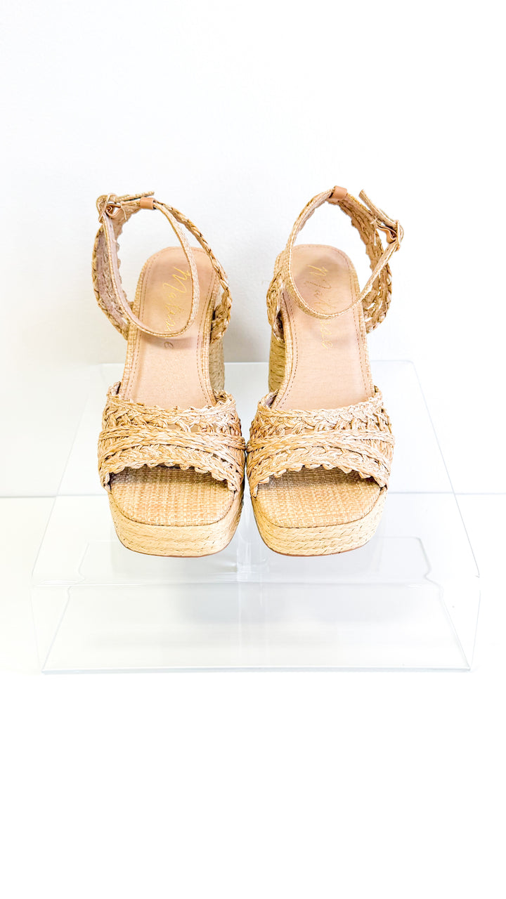 Orion Platform Heels-Natural