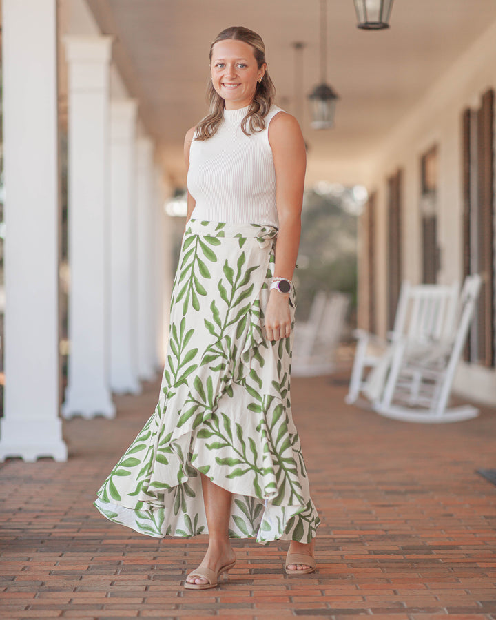 Olive Fern Skirt-Green