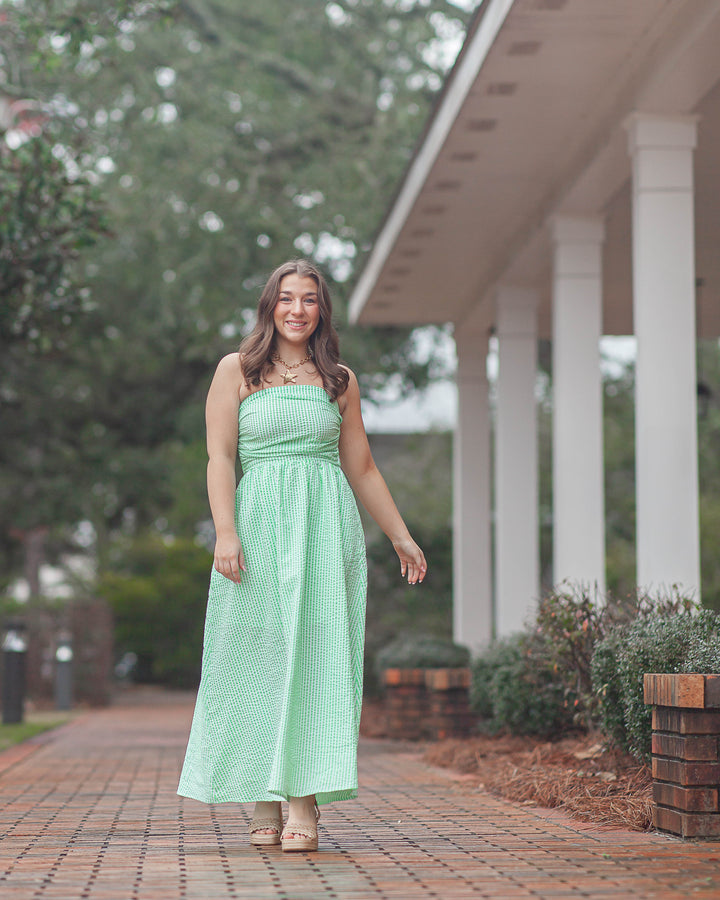 Verde Stripe Maxi Dress