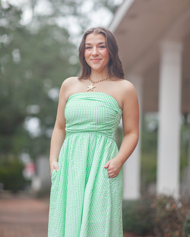 Verde Stripe Maxi Dress