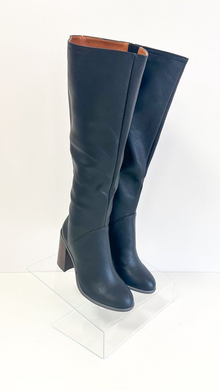 Shiloh Knee High Boots-Black