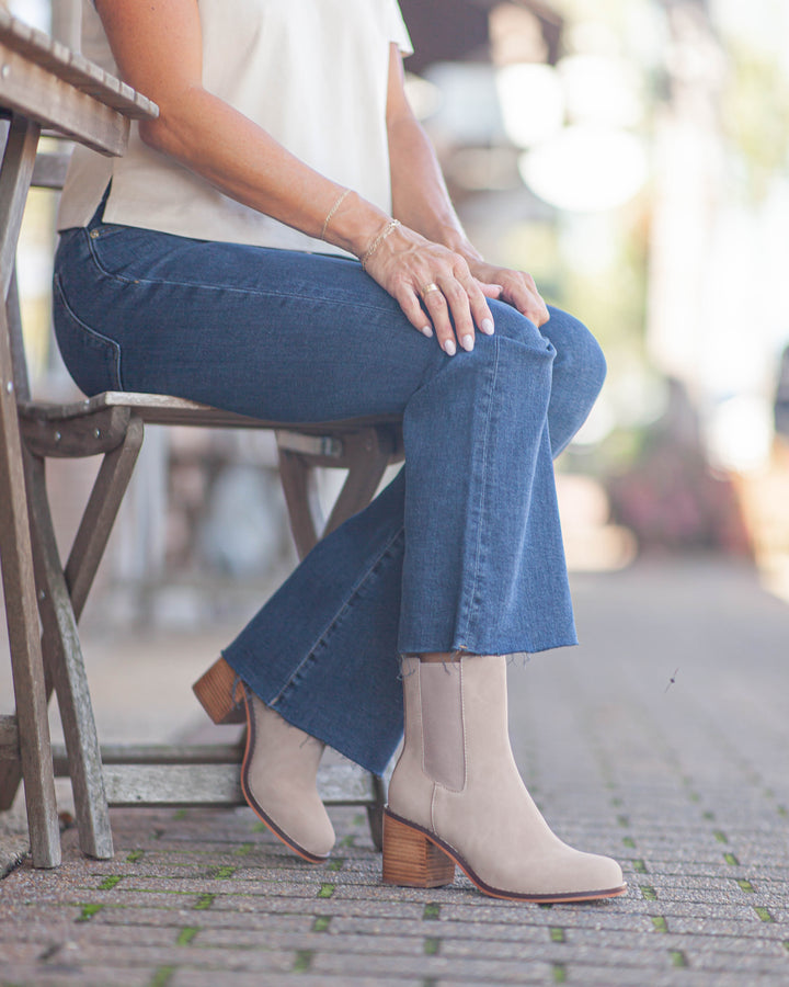 Megan Booties-Light Grey