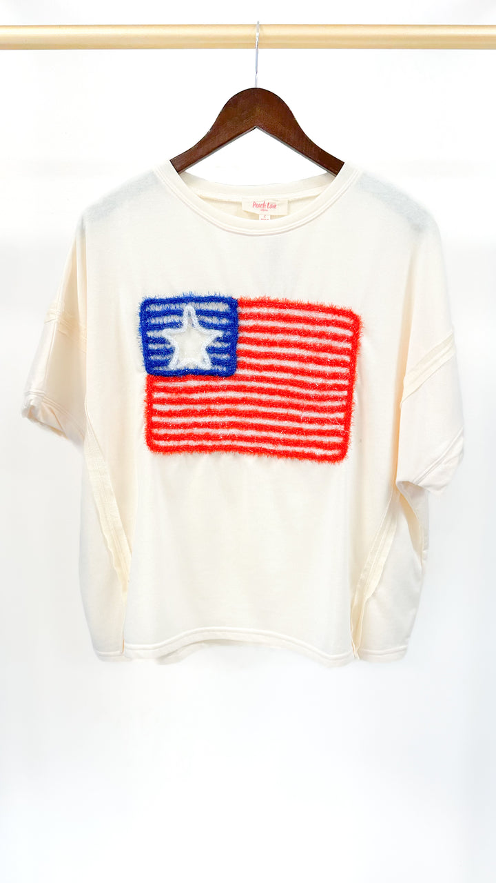 American Flag Oversized Shirt