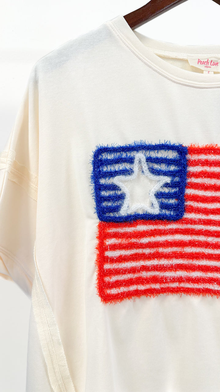 American Flag Oversized Shirt