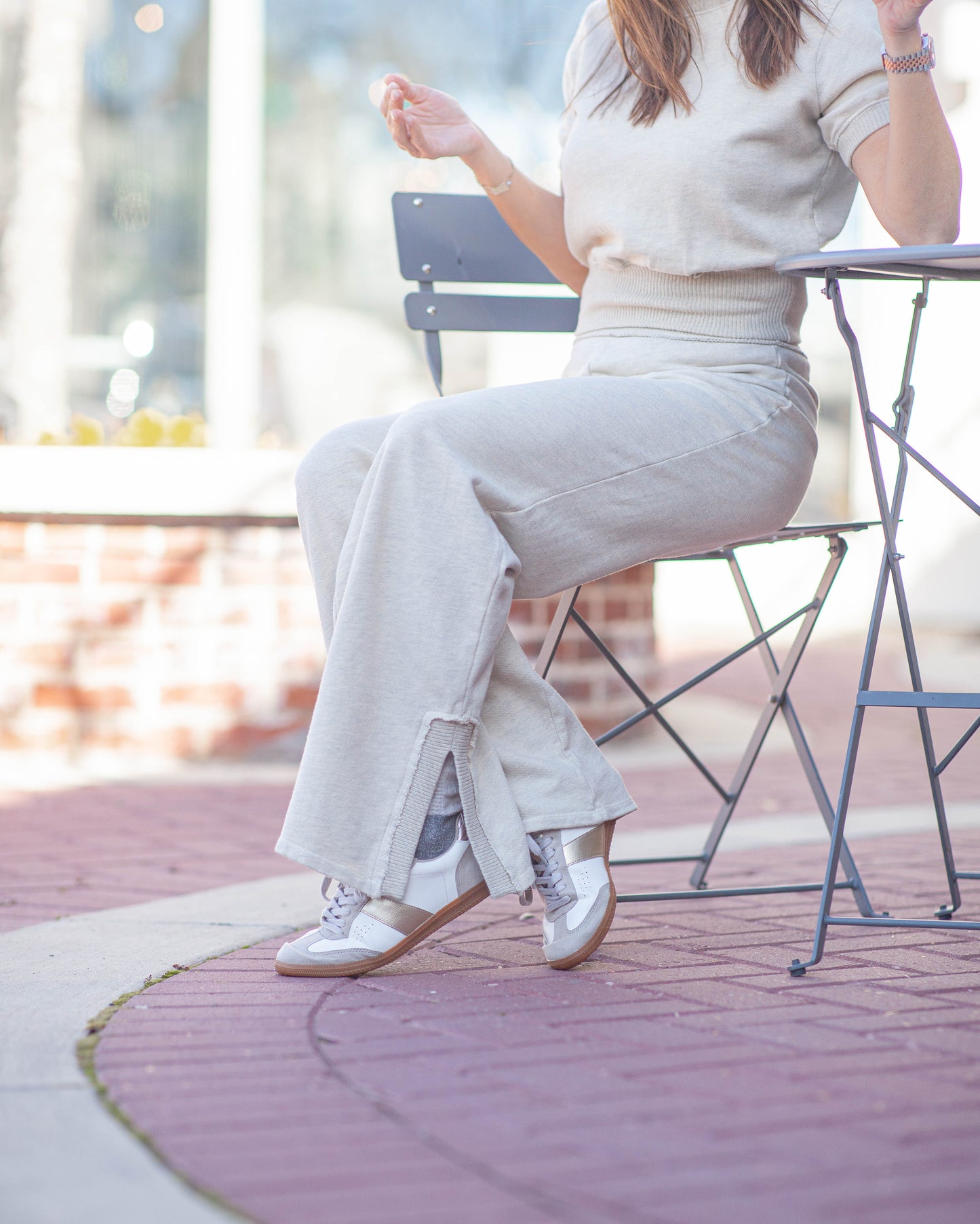 Beau Wide Leg Pants-Ceramic