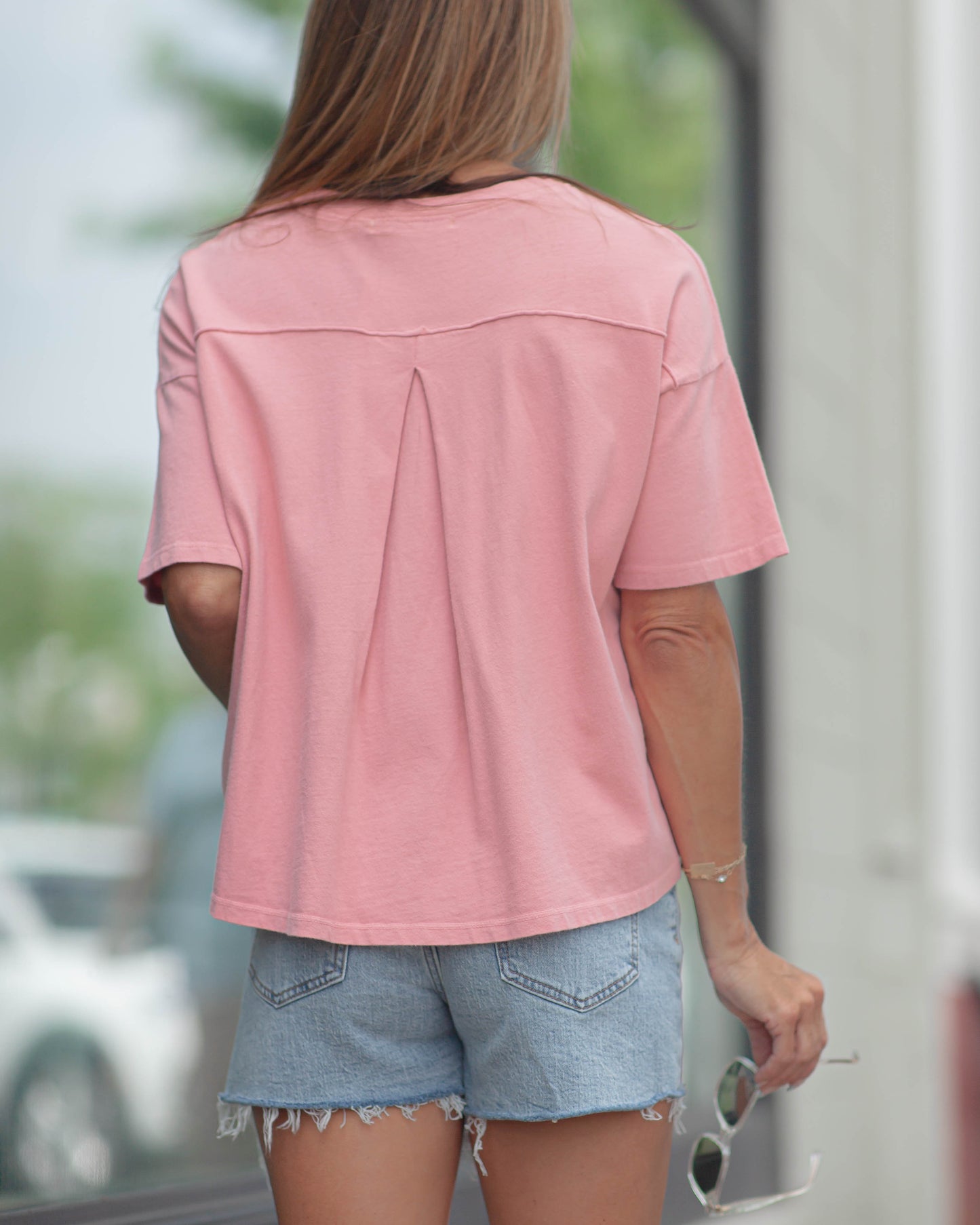 Lina Textured Tee-Peony