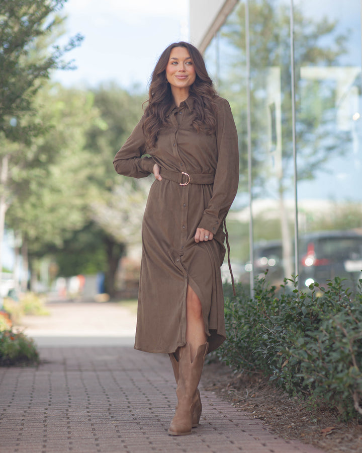 Jaime Shirt Dress-Espresso