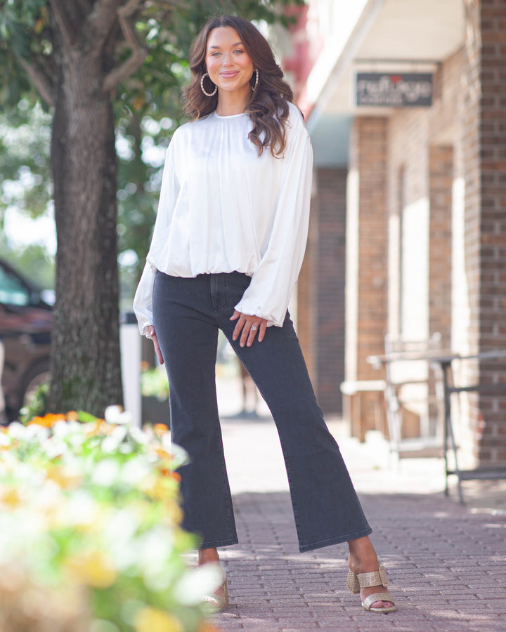 Zephyr Long Sleeve Top-Snow