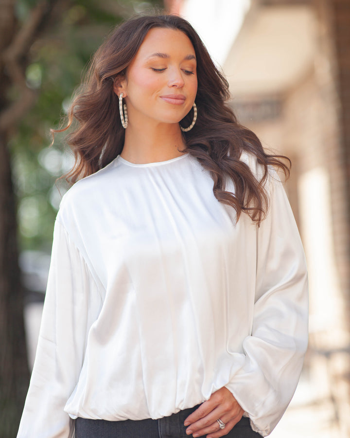 Zephyr Long Sleeve Top-Snow