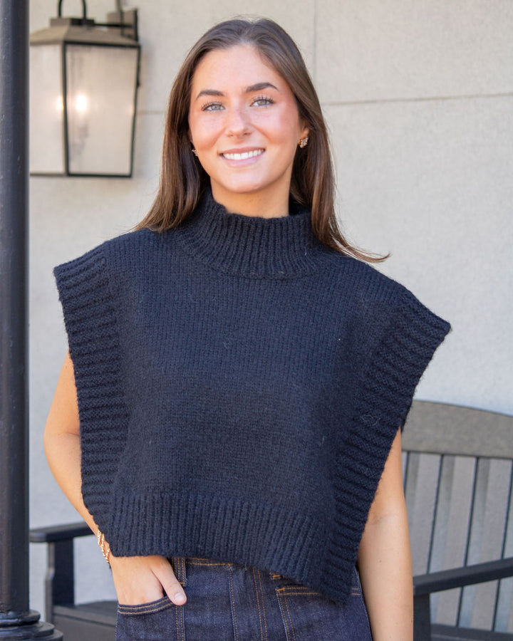 Rooney Sweater Vest-Black