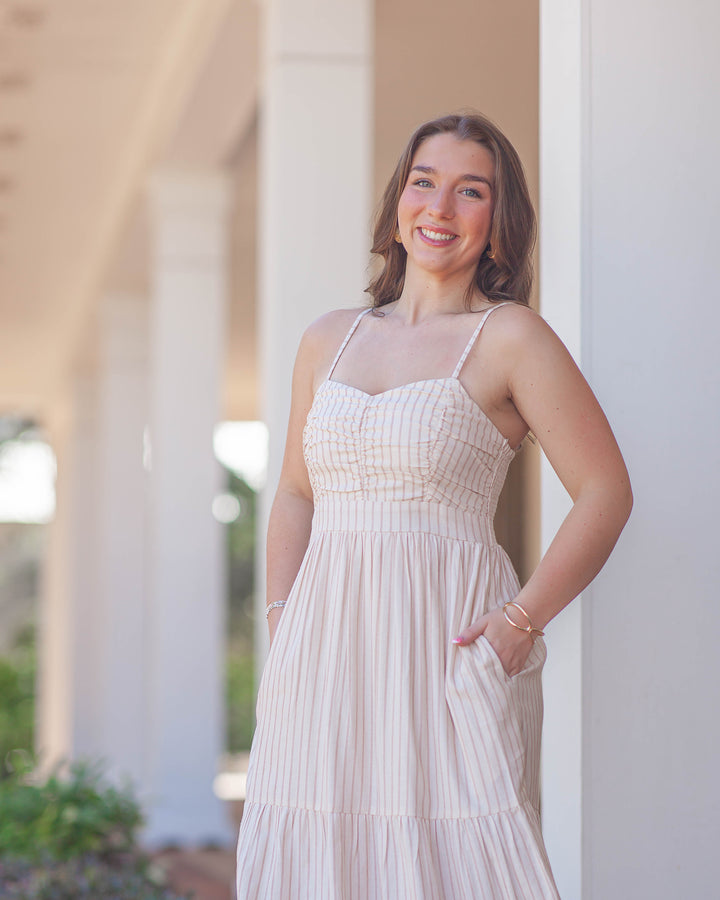 Camrie Midi Dress-Sand