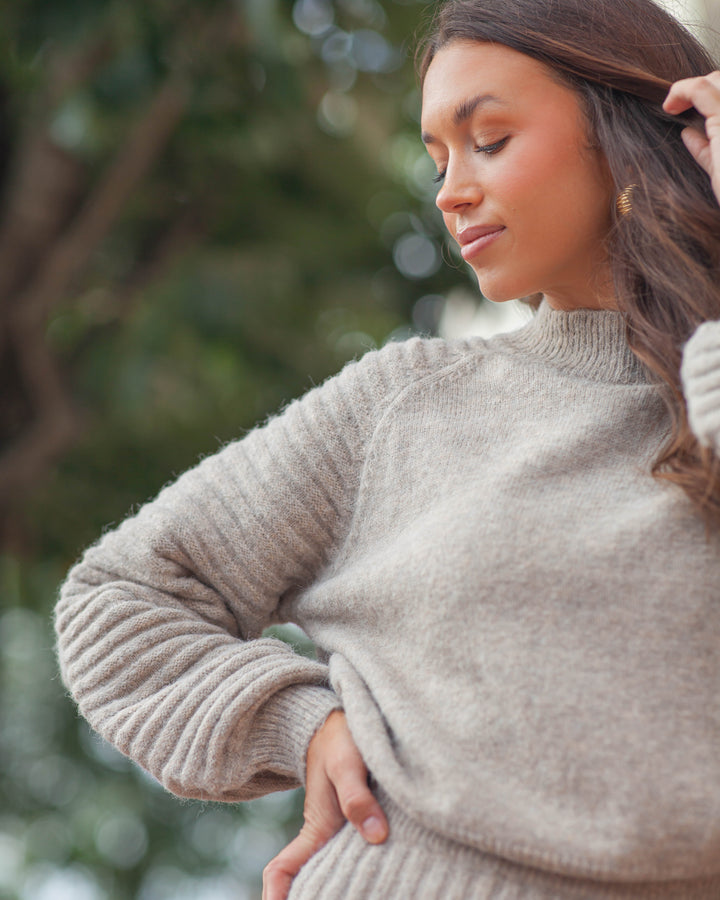 Kat Sweater-Heathered Oat