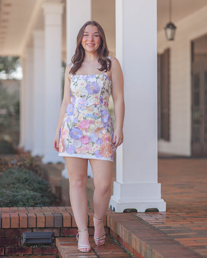 Wells Romper-Floral Applique