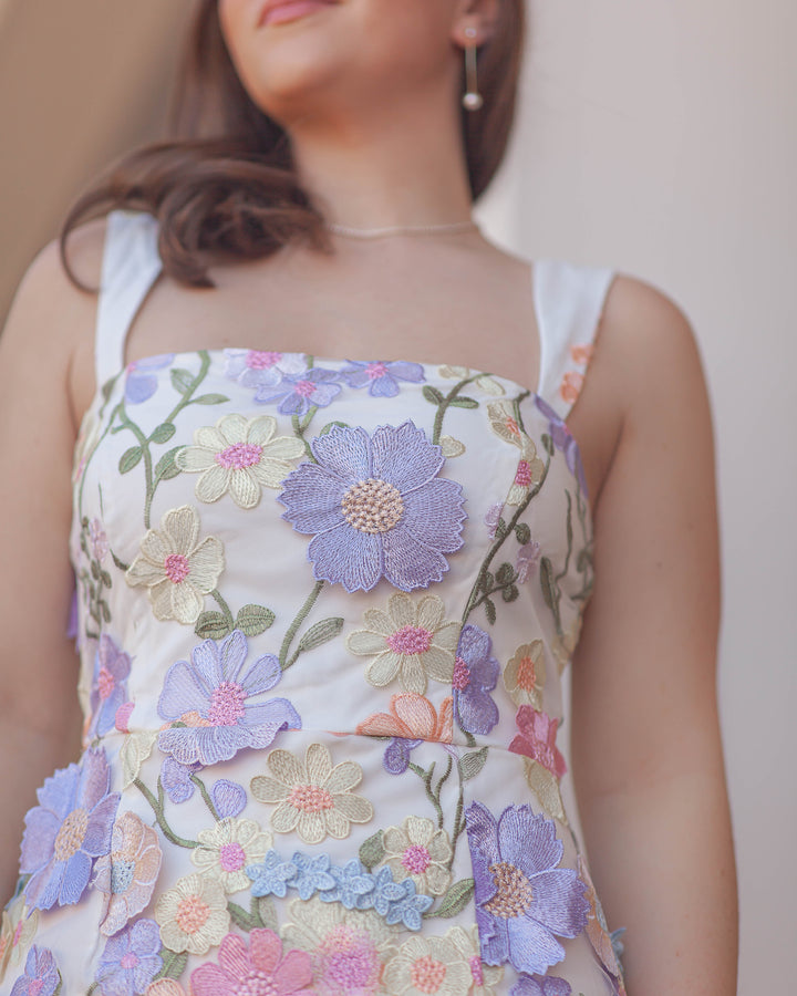 Wells Romper-Floral Applique