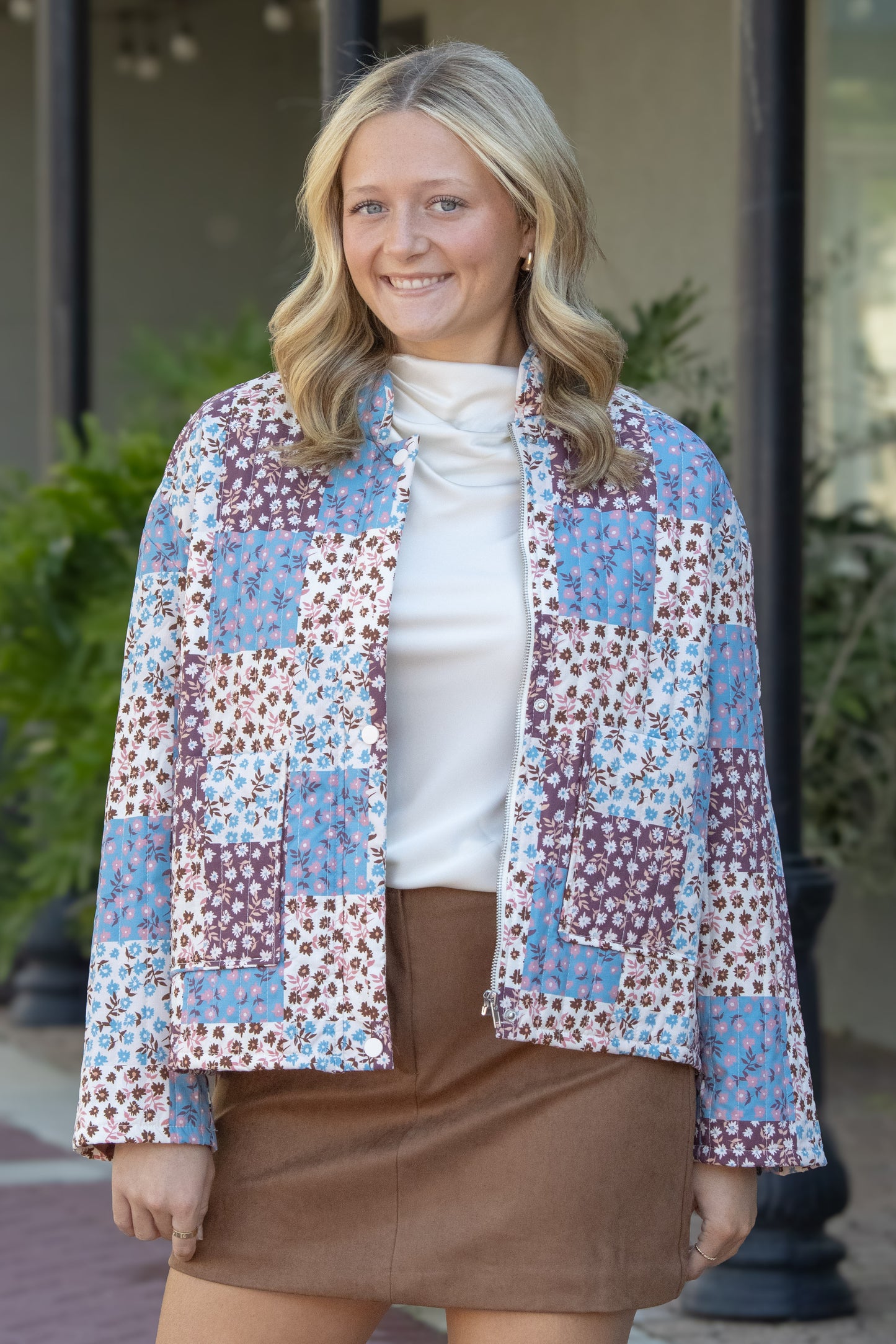 Collector Patchwork Jacket-Blue