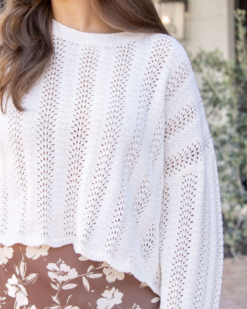 Emery Sweater Top-Ivory