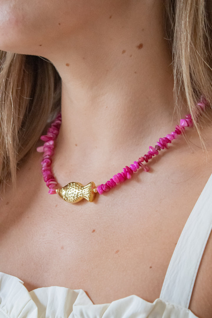 Ocean Necklace-Fuchsia